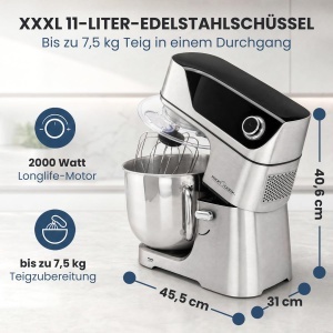 Masina de Patiserie ProfiCook PC KM 1338, 2000W, 11L, 12 viteze - Img 2