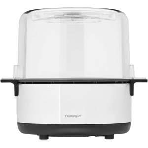 Masina de popcorn de bucatarie WMF minis pentru casa, aparat de floricele de porumb, plita acoperita, capac ca bol de servire, deschidere topita unt, floricele de porumb cu zahar si sare, economie de spatiu, otel inoxidabil mat - Img 7