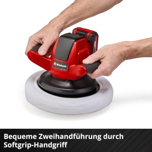 Masina de slefuit auto fara fir Einhell CE-CB 18/254 Li-Solo Power X-Change (Li-ion, 18 V, 2.500 rpm, comutator pornit/oprit, protectie la suprasarcina, maner moale, fara baterie si incarcator) - Img 6