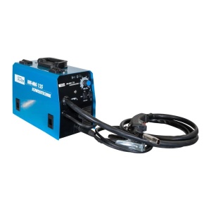Masina de sudura universala Gude Uni-Mig 125 SYN (230 V, 4 in 1, 120 A max. curent de sudare, 20-120 A obisnuit, incl. suport pentru electrod, pachet de furtun, clema de masa, ciocan de zgura, scut de sudura si sarma cu miez) - Img 5