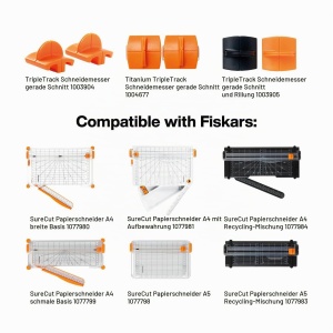 Masina de taiat hartie Fiskars SureCut A5, 10 coli, AlbPortocalie - Img 3