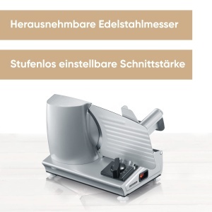 Masina de taiat SEVERIN AS 3915, putere 180W, cu protectie pentru degete, culoare argintie - Img 3