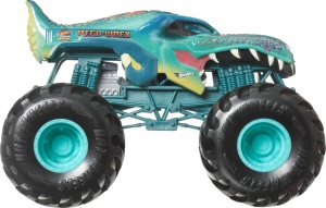 Masina de Teren Hot Wheels Monster Trucks MEGA WREX, 124, Die-Cast, Roti Mari - Img 4