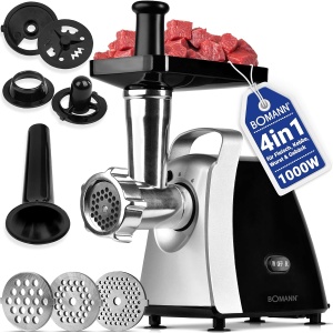 Masina de tocat carne Bomann FW 6067 CB, 1000W, cu accesorii pentru biscuiti si carnati