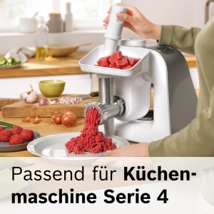 Masina de tocat carne Bosch MUZ5FW1, accesorii din inox, capacitate 1 kgmin - Img 3
