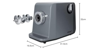 Masina de tocat carne electronica Steba, 3 discuri perforate (3, 5, 8 mm), deschidere mare de iesire cu 6,6 cm, cutit din otel inoxidabil de inalta calitate, 1200 wati, MG 3000Pro, otel inoxidabil/gri - Img 8
