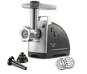 Masina de tocat carne Moulinex ME6868, 2200 W, 4 accesorii, NegruArgintiu