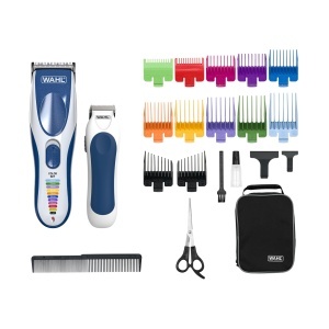 Masina de tuns Wahl Color Pro Cordless Lame autoascutite Rezistenta la apa Set complet accesorii