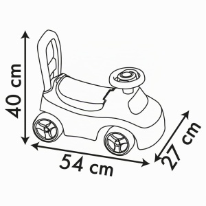 Masinuta de impins Smoby Stitch 2-in-1 pentru copii, cu spatiu de depozitare - Img 3