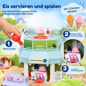 Masinuta de jucarie VTech Tut Tut Baby Flitzer - Blueys Eisdiele, albastra - Img 5