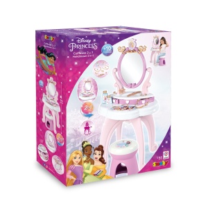 Masuta de Frizerie Disney Princess Smoby cu Oglinda, Hocker si Accesorii, 49 x 36 x 94 cm - Img 5