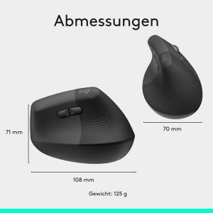 Maus ergonomic vertical Logitech Lift, pentru maini mici si medii, wireless, 4000 DPI - Img 12