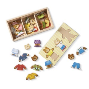 Melissa Doug Puzzle Barenfamilie 45 Piese Lemn Interactiv 3 Ani - Img 4