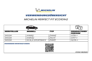 MICHELIN Set stergatoare de parbriz Perfect Fit 101H2 fata + spate | Skoda Kamiq, Scala | 650/450 mm + 335 mm | Stergatoare de parbriz fata si spate | Ambalaje sustenabile - Img 4