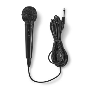 Microfon dinamic NEDIS MPWD01BK, cardioid, 5m, 600 Ohm, negru