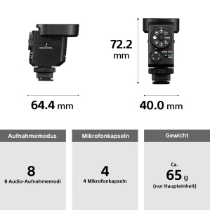 Microfon Shotgun Sony ECM-M1, 8 Moduri Audio, Compact si Usor - Img 6