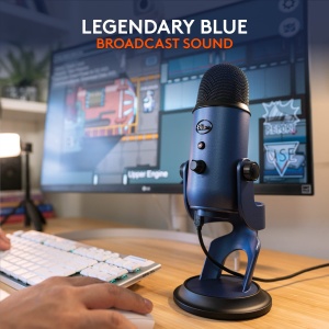 Microfon USB Logitech Blue Yeti Albastru Sunet Profesional - Img 2