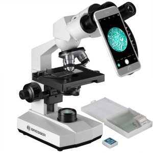 Microscop biologic Bresser Erudit Basic Bino 40x-400x, cu iluminare LED si suport smartphone - Img 7