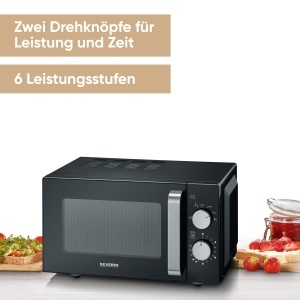 Microunde Severin MW 7761 Negru-Argintiu 800W Fara Rotisor - Img 6