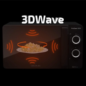 Microwave Cecotec ProClean 3030, 20L, 700W, Negru - Img 3