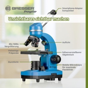 Mikroscop pentru copii BRESSER JUNIOR Biolux SEL, 40x-1600x, cu LED, 4 culori - Img 5