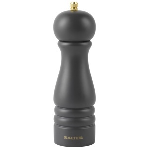 Mina de sare si piper Salter Olea, universala, cu mecanism din ceramica, 56 g sare, 24 g piper, antracit