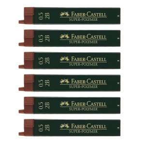 Minere Faber-Castell Super Polymer 0,5 mm 2B, Set 72 bucati - Img 1