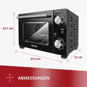 Mini Cuptor Electric MPM MPE-13, 10L, 800W, Negru - Img 2