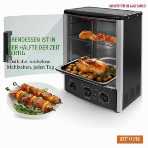 Mini Cuptor Electric NutriChef 23L cu Rotisor, Functie Grill si Timer - Img 3