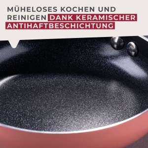 Mini Tigaie Fackelmann 14 cm, Aluminiu reciclat, Culoare roz - Img 3
