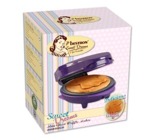 Mini Waffeleisen Bestron AMW500GH, 550W, 10cm, culoare lila - Img 6