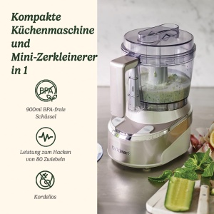 Mini Zerkleinerer Cuisinart Cordless Pro, 900 ml, Cablu USB, 2h Incarcare - Img 2