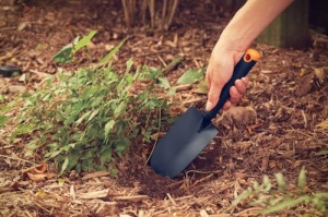 Mistrie cu flori Fiskars, pentru pardoseli dure, lungime 30 cm, cap din otel durabil/maner din plastic, negru/portocaliu, ergo, 1027017 - Img 3