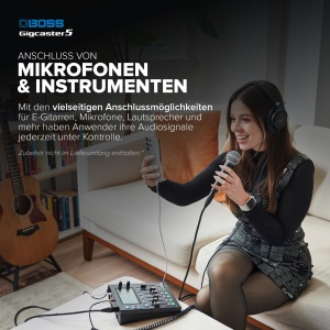 Mixer audio BOSS Gigcaster 5 cu 5 canale, interfata USB, touchscreen color - Img 3