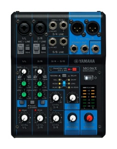 Mixer audio Yamaha MG06X, 6 canale, D-PRE, efecte SPX, negru