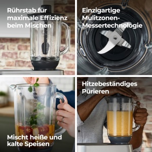 Mixer cu sticla Kenwood KAH359GL, 1.6L, rezistent la caldura, AnthrazitSilver - Img 6