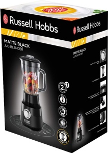 Mixer cu suport Russell Hobbs recipient din sticla de 15 l negru mat motor puternic de 09 CP functie de zdrobire a pulsuluighetii cutit din otel inoxi - Img 2