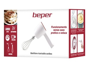 Mixer de mana Beper P102SBA007 fara fir 20W 5 viteze USB RosuAlb - Img 13