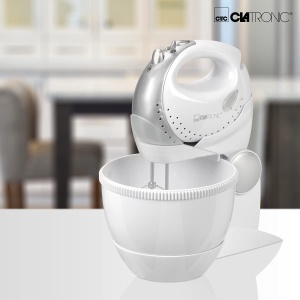 Mixer de mana Clatronic HMS 2739, 250W, 5 viteze, cu bol rotativ, alb - Img 6