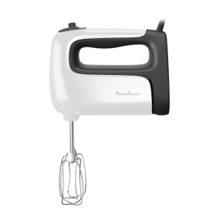 Mixer de mana electric Moulinex, 500 W, 5 viteze, reglare turbo, 2 teluri + 2 carlige de aluat din otel inoxidabil, ideal pentru preparate usoare si groase, Prep'Mix+ HM460110 - Img 6