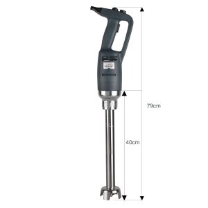 Mixer de mana LACOR 69794, tocator de documente profesional, brate interschimbabile, viteza variabila 4.000 - 16.000 rpm, maner ergonomic, putere: 500 W, 40 cm, otel inoxidabil, color - Img 2