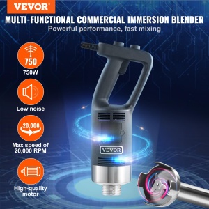 Mixer de mana VEVOR HB6089E-UL, 750 W, 8-20.000 RPM, inox - Img 2