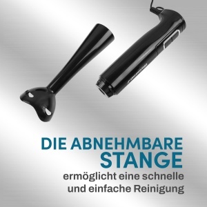 Mixer vertical Elite Gourmet EHB1023 300W 2 viteze lame detasabile negru - Img 2