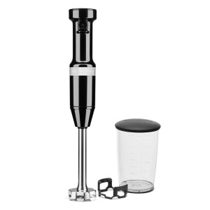 Mixer vertical KitchenAid Classic 5KHBV53EOB, 4 cutite din otel inoxidabil, negru
