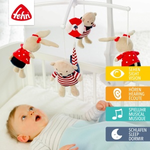 Mobil muzical Fehn Ocean Club cu 5 figurine, melodie si materiale moi - Img 2