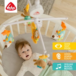 Mobil muzical Fehn Sleeping Forest cu 5 figurine, melodia Cati stele sunt - Img 3