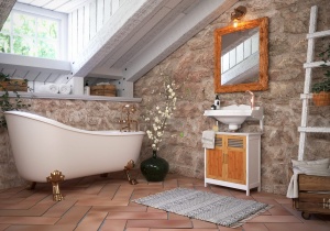 Mobilier baie Relaxdays, dulap sub chiuveta, 60x60x30cm, albbambus - Img 2