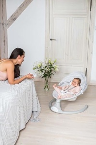 MoMi KENANI Leagan pentru copii 9 kg Bluetooth si telecomanda cu protectie solara si plasa impotriva insectelor - Img 23