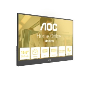Monitor AOC 16T20E2 15,6 inch FHD cu USB-C, HDMI si Boxe Stereo