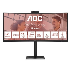 Monitor AOC CU34E4CW 34 inch Curbat, UW-QHD, 120Hz, Negru - Img 2
